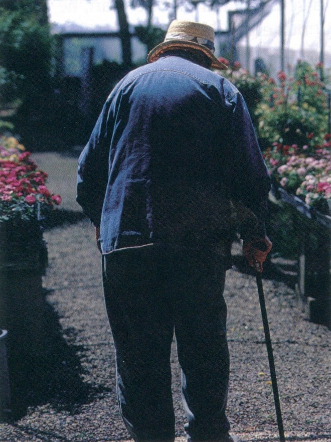 Ralph Moore in his rose nursery