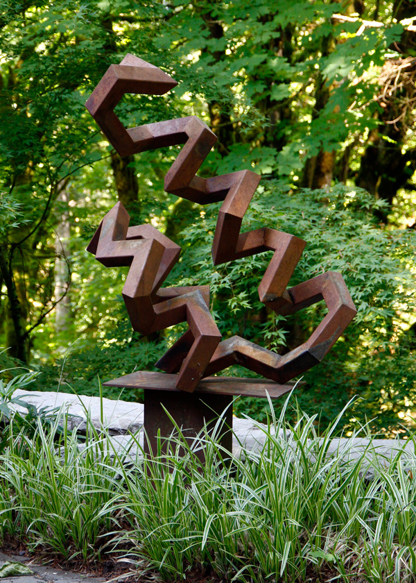 Helix, welded steel, by German experimental physicist and sculptor Julian Voss-Andreae. Photo: Sharon Andrews