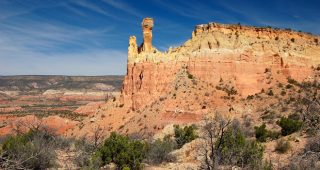 Chimney Rock is a part of the iconic New Mexico landscape revered by artist Georgia O’Keeffe. Photo: Larry Lamsa CC BY 2.0