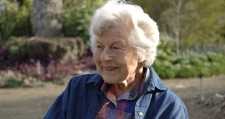 Ruth Bancroft in her garden. Age 96